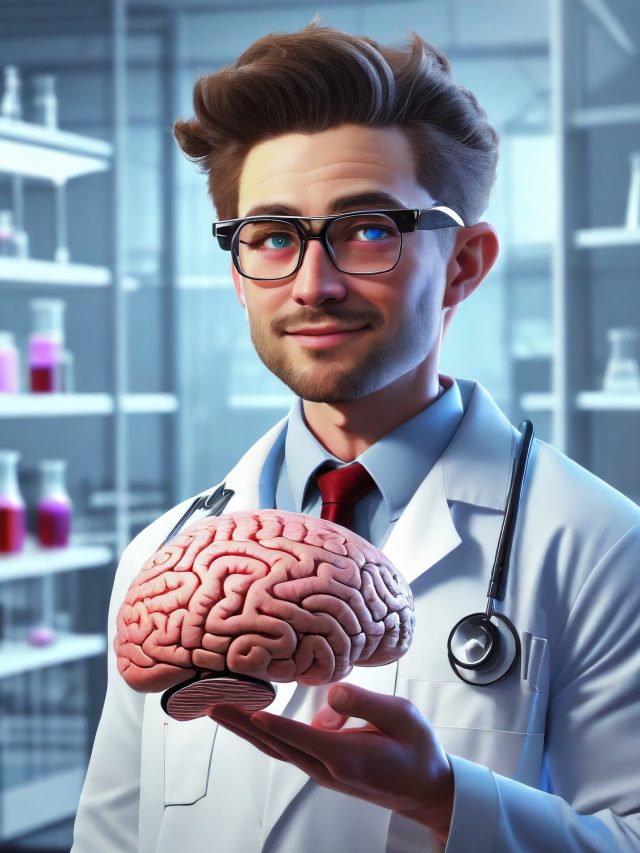 human brain,3d,in a laboratory